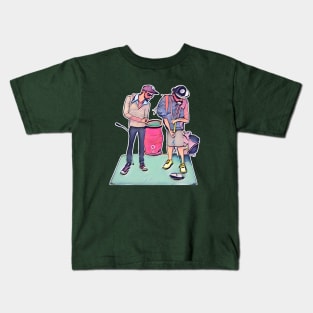 Hipster Golf Art - Hole in One Kids T-Shirt